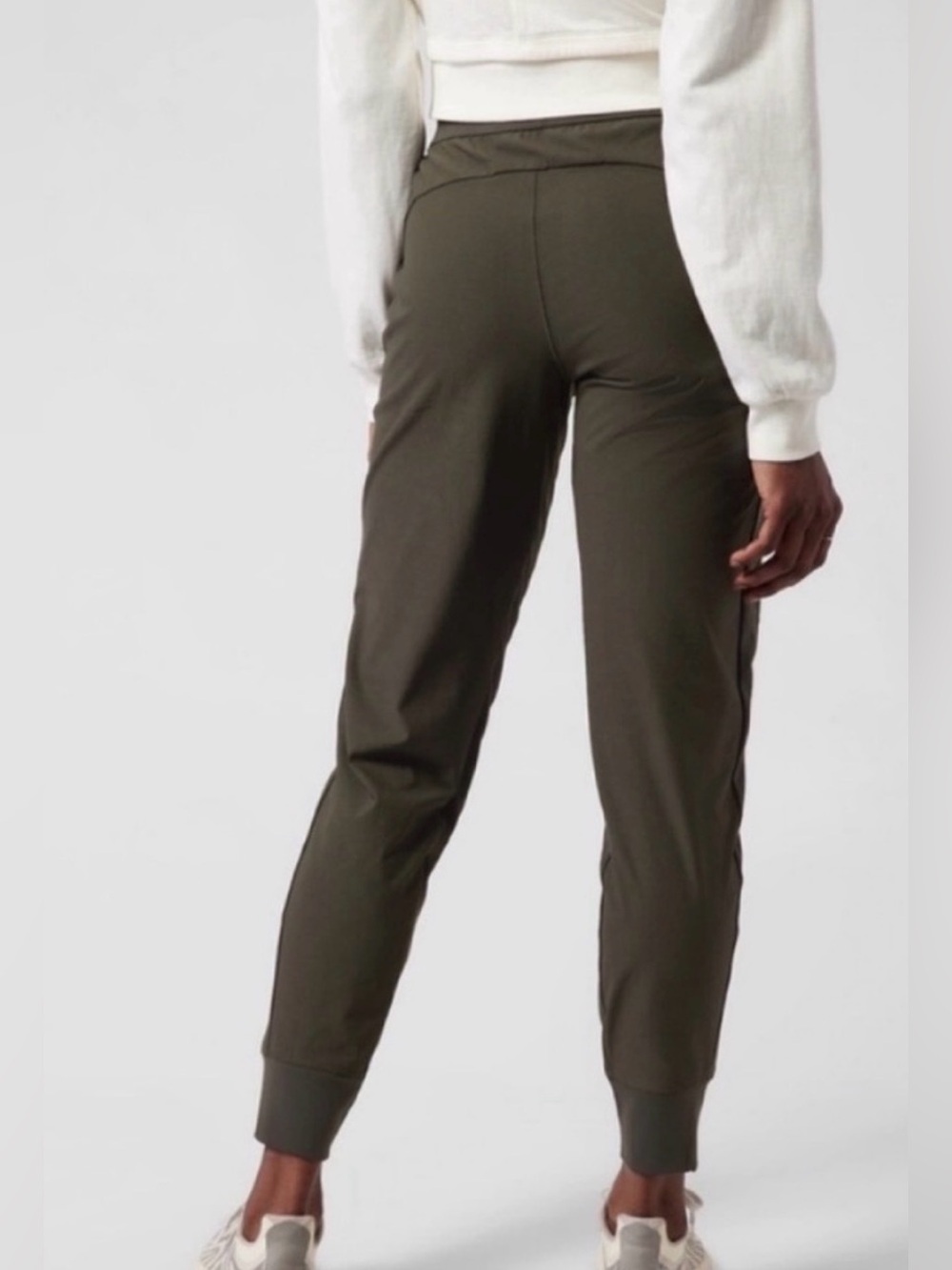 Athleta Headlands Hybrid Trek Jogger Olive Green Pants Size 12 Tall - Picture 7 of 12